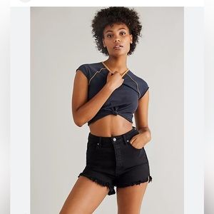 CLOSET CLEAROUT ✨ NWT Free People CRVY Vintage high rise shorts